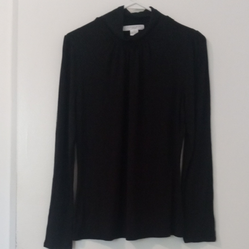 August Silk Elegant Black Blouse